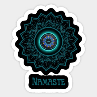 Namaste, Third Eye Protection Lotus Flower Mandala. Sticker